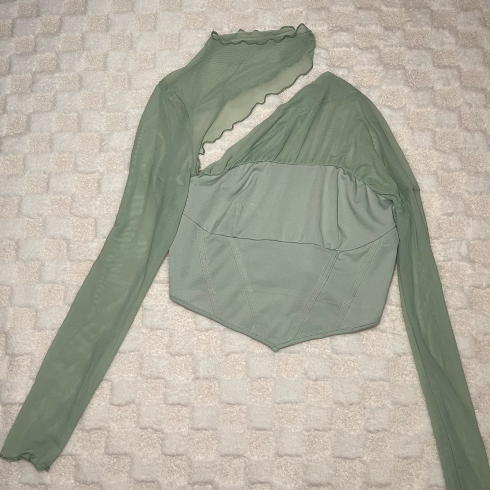 Mint green crop top